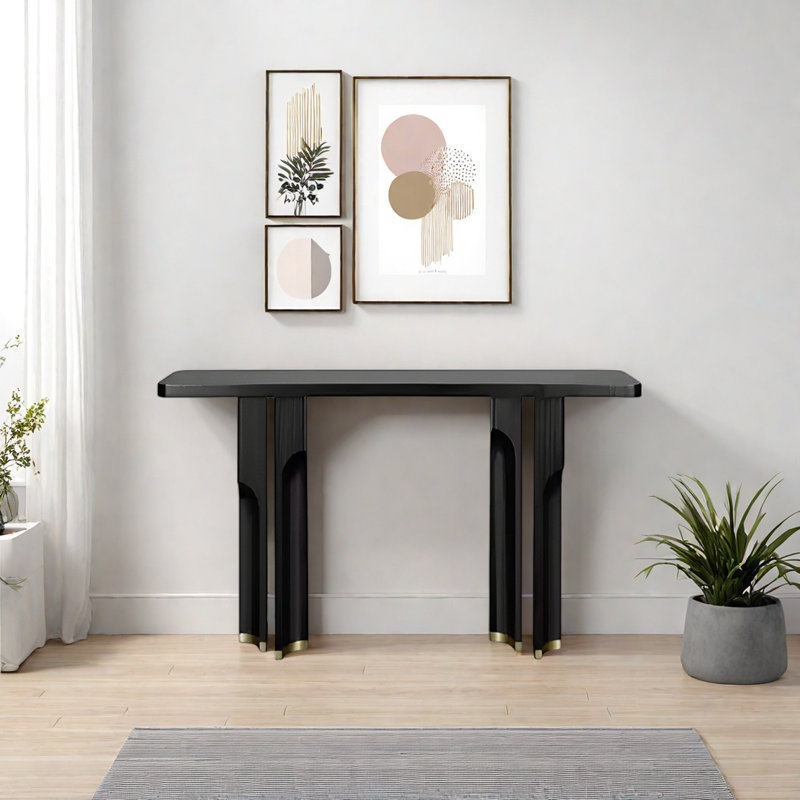 Console Modern Minimalist Art, Noir, H 31,5 po x l 39,37 po x P 15,75 po