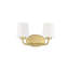  Capra 2-Light Bathroom Vanity Light in Warm Brass-1791631411-1777802039-1777802038
