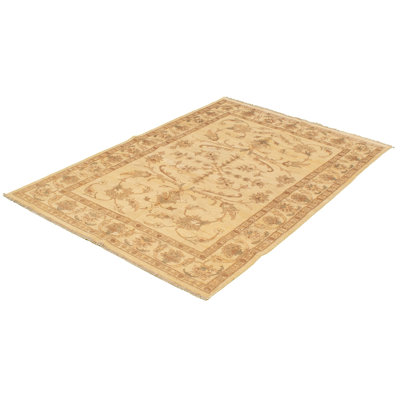 Ewer One-of-a-Kind 6' x 8'10" 2010s Rectangle Wool Area Rug in Beige and Brown