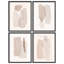 Beige, brun clair, formes abstraites, art moderne neutre, impressions encadrées, affiches, salle de bain, petit art mural-104785432-104785433