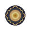 Tapis rond rond multicolore à motif tissé lavable à la machine-317114701
