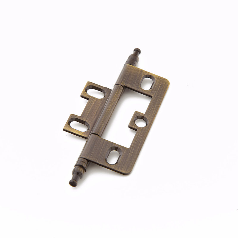 Hinges 3'' x 0.88'' Metal Traditional Hinge, Antique Brass