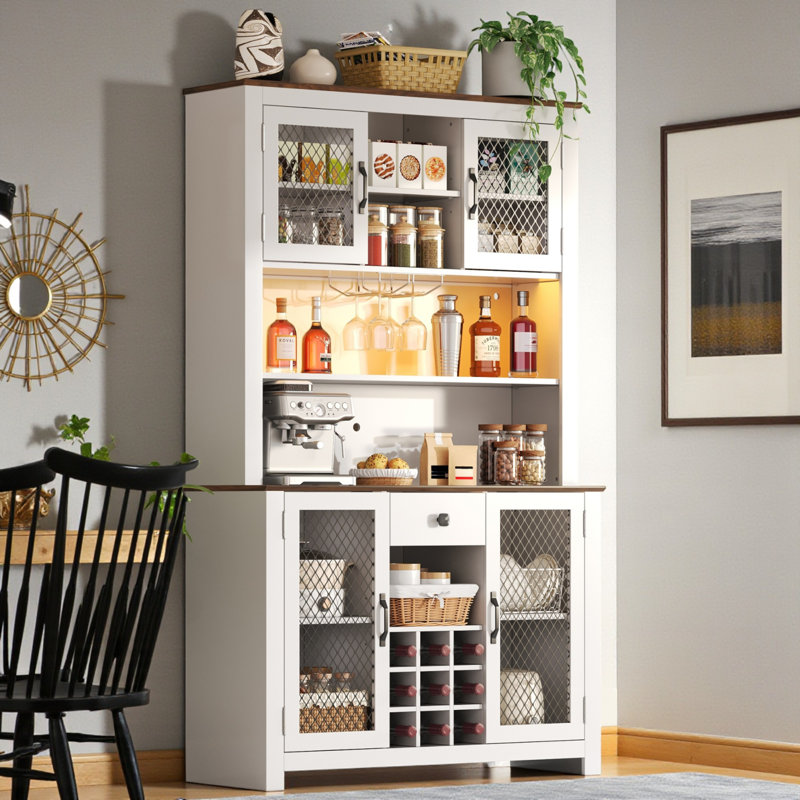 Armoire de rangement pour garde-manger, Blanc