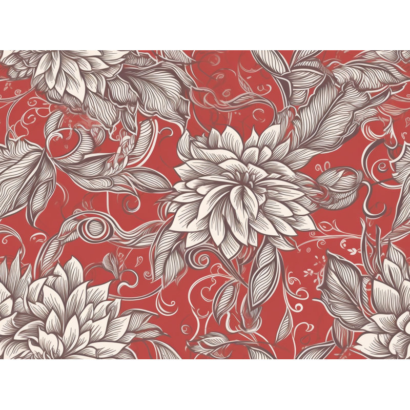 Rideaux à motif floral - 6081, L 20 po x L 82 po