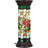 Tiffany Style Stained Glass Floor Lamp With Rose Flower Design, Handmade Pedestal Lamp For Home Decor