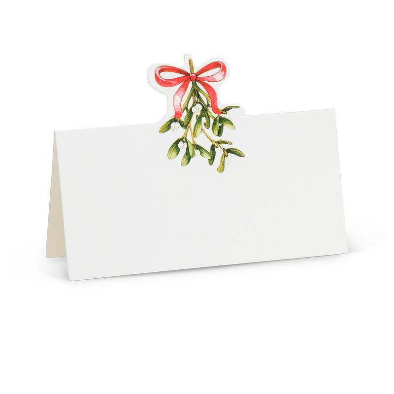 Placecards Mistletoe & Bow Fold. 12 pièces