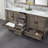 Gerlef 62 " W Freestanding Standard Free Standing Single Double With Marble Top