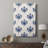 Indigo Bloom Pattern I -Custom Wrapped Gallery Cavas
