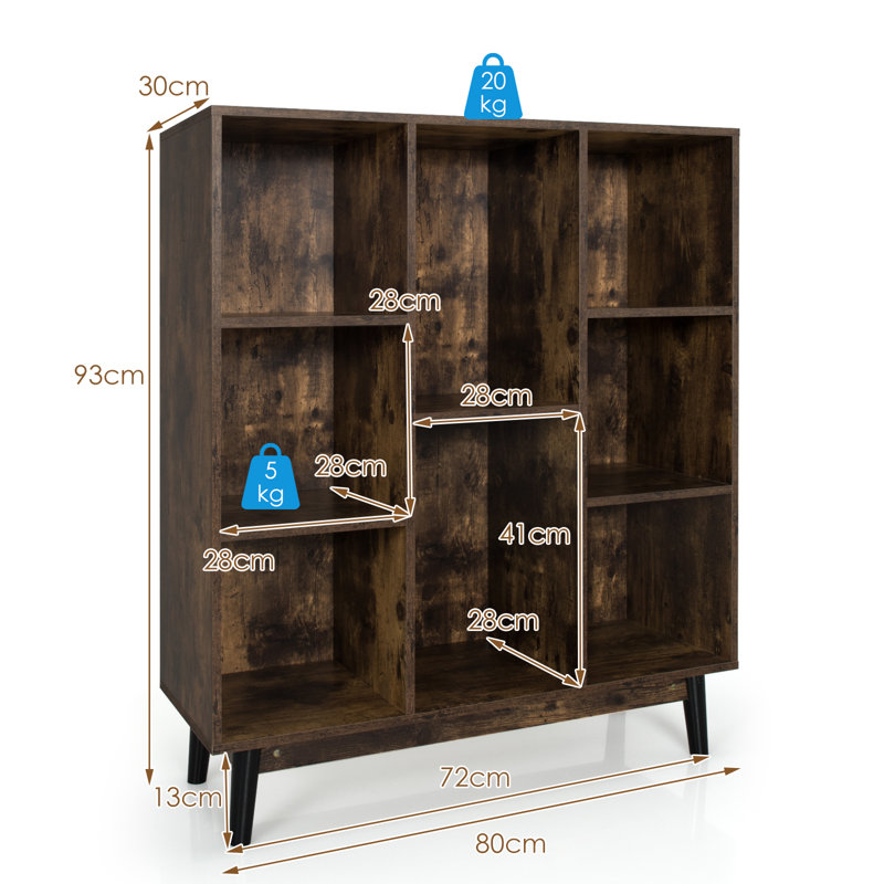 Brylinn 5 -Shelf, Coffee/Black