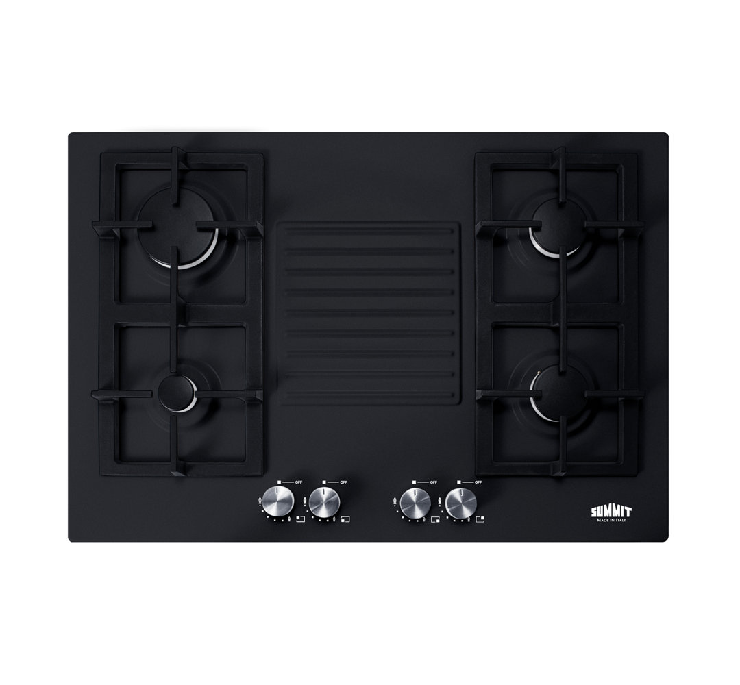 Summit Appliance 30" Black Gas 4 Burner Cooktop Summit Appliance