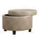Repose-pieds rond en similicuir 24 po Sweetser
