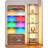 64" Column Dimmable RGBW LED Floor Lamp with Shelves & Remote Control