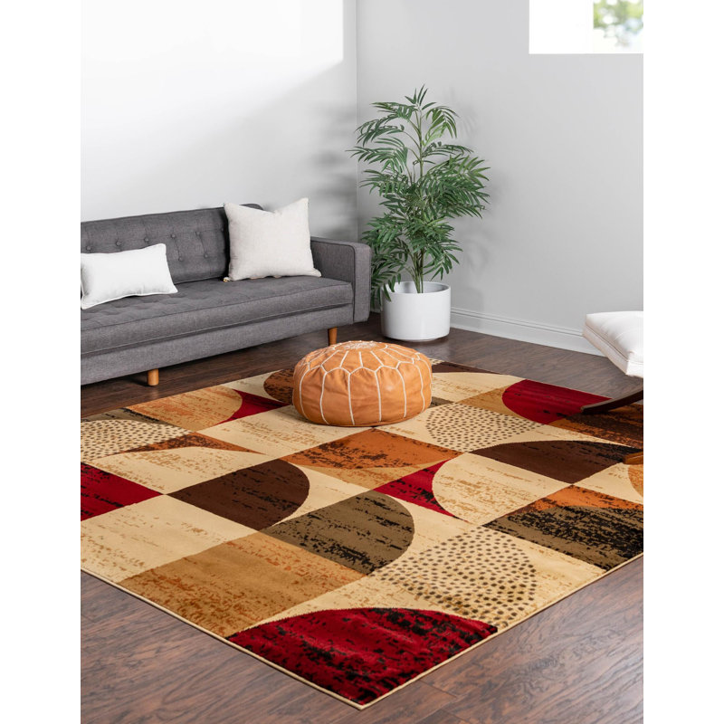 Cafe Geometric Indoor Rug, Square 7'10"