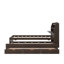 Lit plateforme simple en bois à DEL avec tiroirs, tête de lit et lit gigogne-1572589509