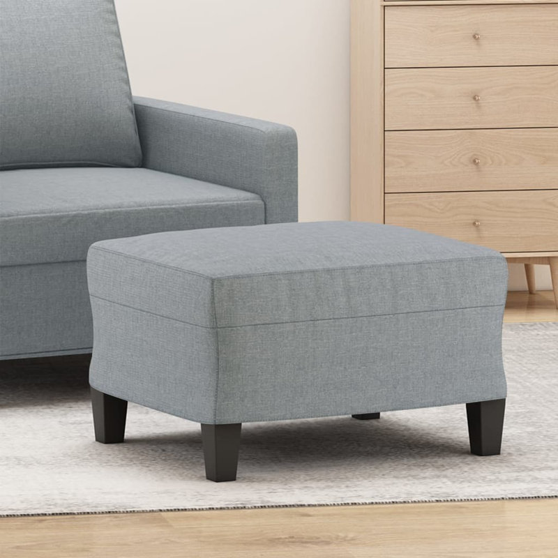 Repose-pieds avec repose-pieds Ashleyn, 100 % polyester gris clair