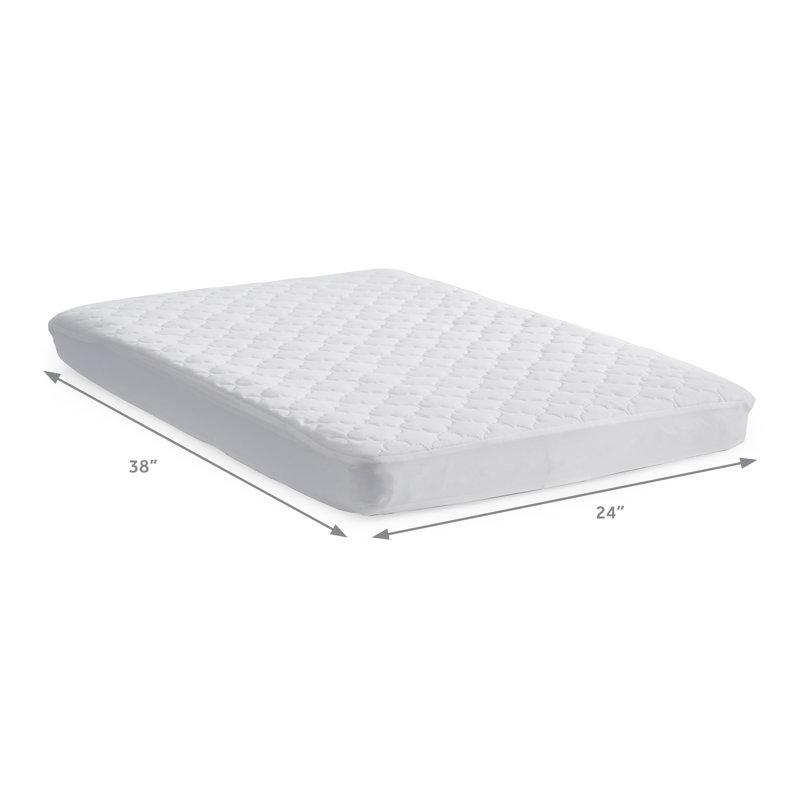 Sealy Waterproof White Mini Crib Mattress Protector Pad
