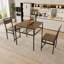 Ensemble de table et de chaises de style industriel avec étagère de rangement et chaises assorties pour petits espaces
