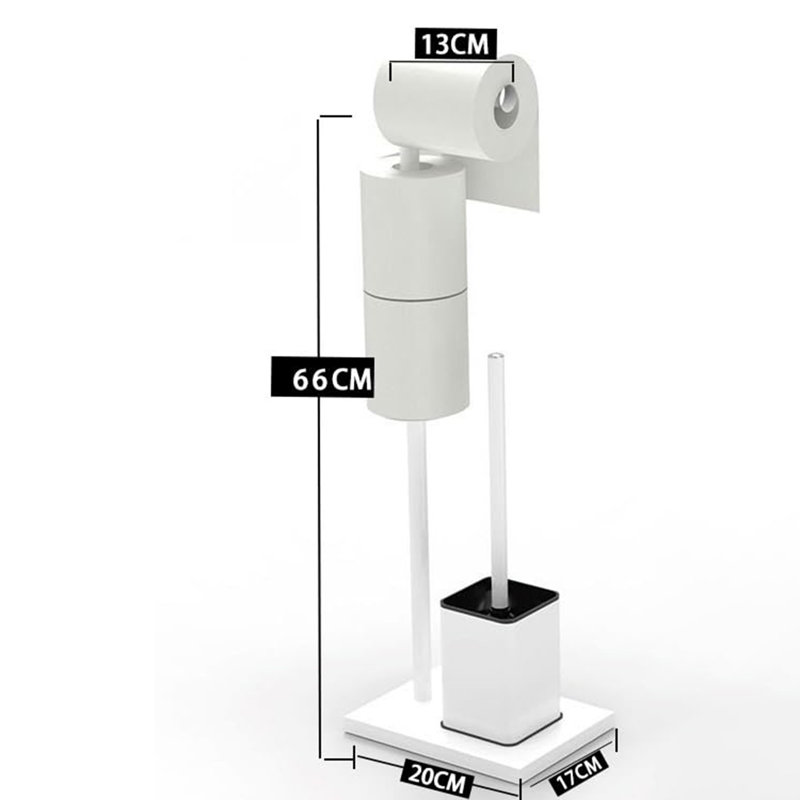 Free Standing Toilet Paper Holder, White