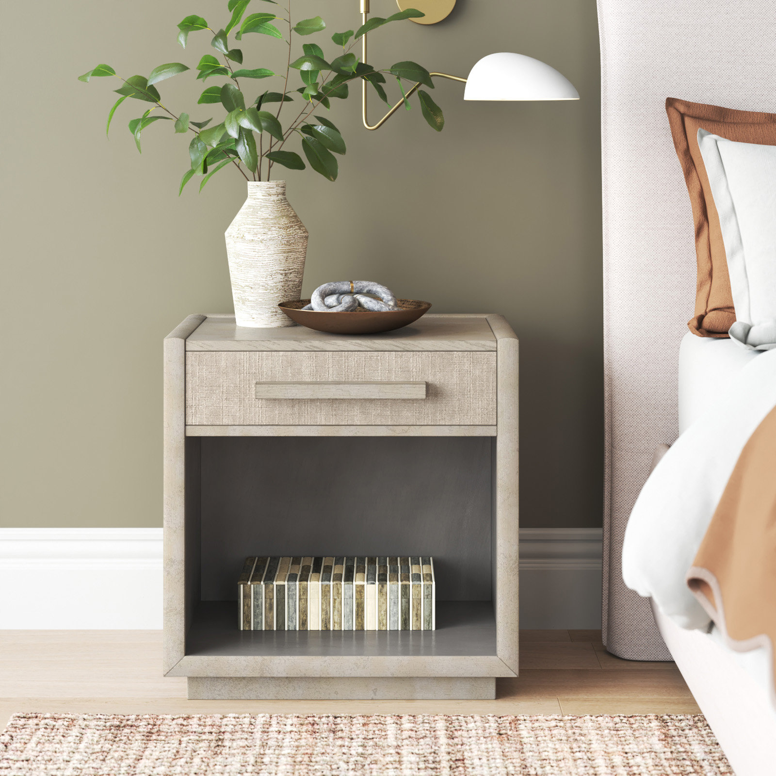 Dua Solid Wood Nightstand