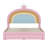 Upholstered Rainbow Design Bed, Velvet Princess Platform Bed With Storage Drawer, No Box-Spring Needed,Colorful&Pink-113432620