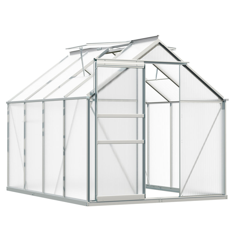 6'W X 4/6/8/10/12'D Heavy-duty Walk-in Hobby Greenhouse, 76.8" H x 75.6" W x 100.8" D