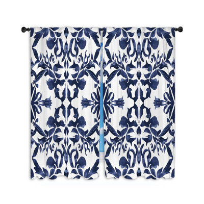 Paire de rideaux obscurcissant en polyester Ebtehal