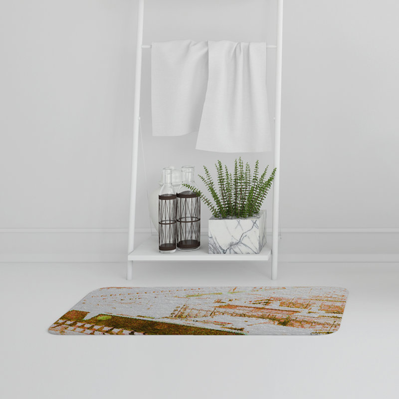 Jazzi Non-Slip Bath Rug, Brown