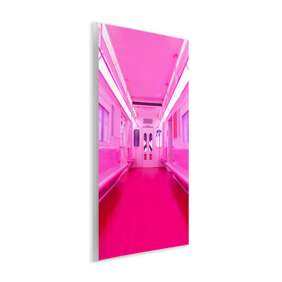 Futuristic Pink Tone Subway Wall Plaque, design by LISH Creative