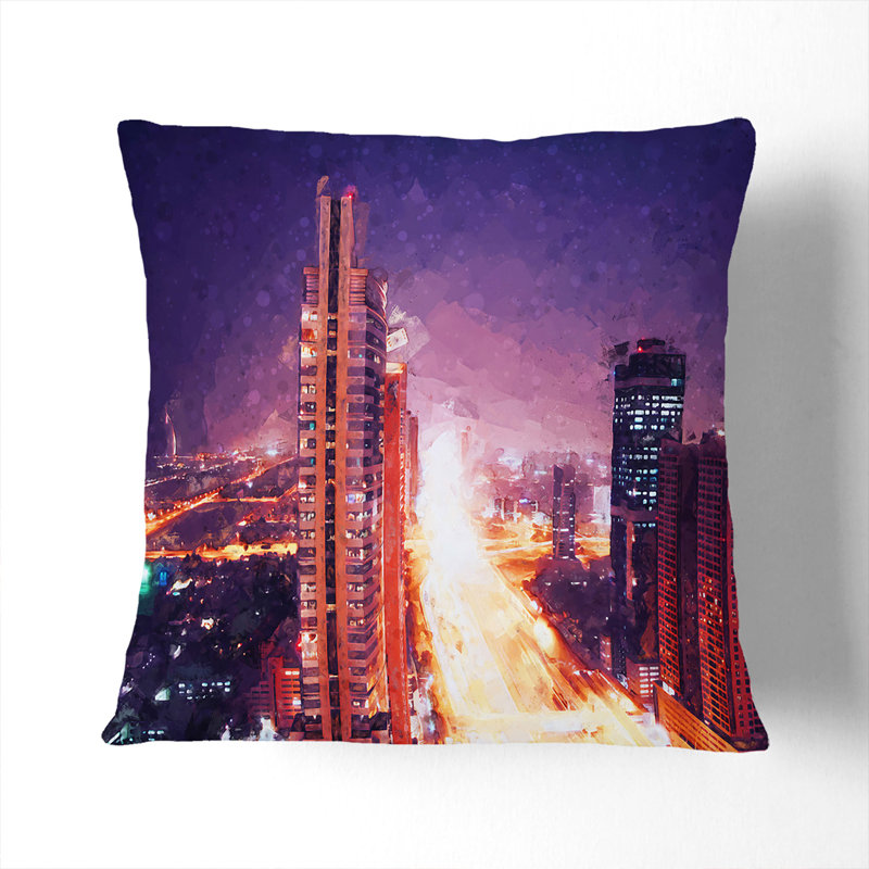 Square Throw Cushion, Black, 55cm H x 55cm W x 20cm D
