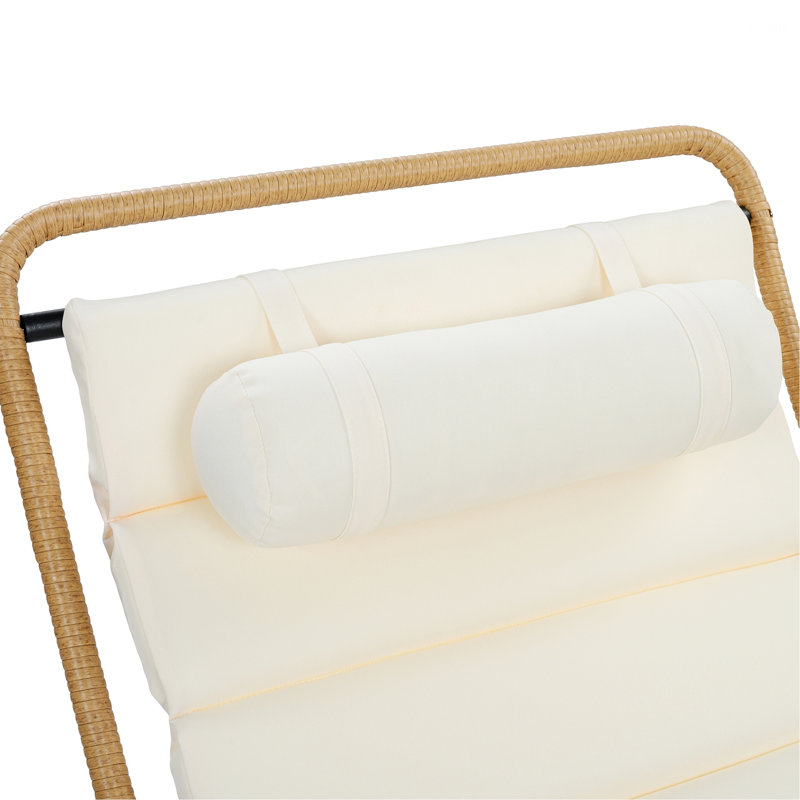 Chaise d'appoint, chaise pliante d'extérieur 2 pièces, chaise de patio avec coussin épais, Yellow
