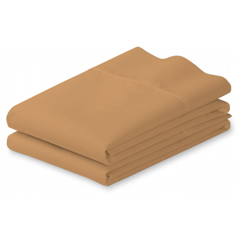 Taies d'oreiller 100% coton, Taie d'oreiller pour taille de lit double / grand, Moka