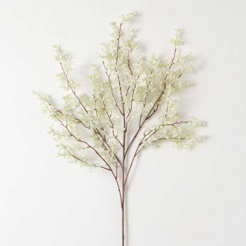 Mini lilas artificiel H 38 po, Crème, crème