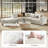 Cioffi Fabiana 114"W Oversized L Shaped 5 Piece Down Blend Modular Cloud Sectional Sofa with Removable Cushion Cover-123019844