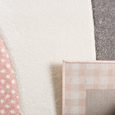  Glantz Kids Cat Print Pink / Gray Area Rug