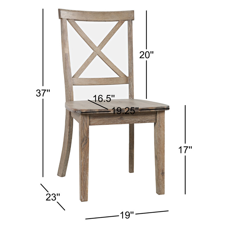 Chaise d'appoint à dossier croisé Freels, Brun