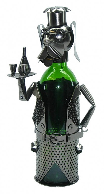 Kafton Tabletop Wine Bottle Rack in Silver