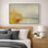 «Golden Mist», art de paysage abstrait, images de salon, impression sur toile encadrée.