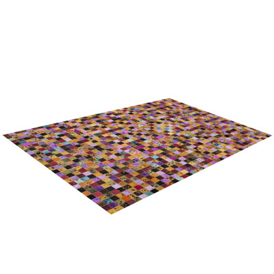 Sao Paulo Geometric Cowhide Hand Woven Area Rug