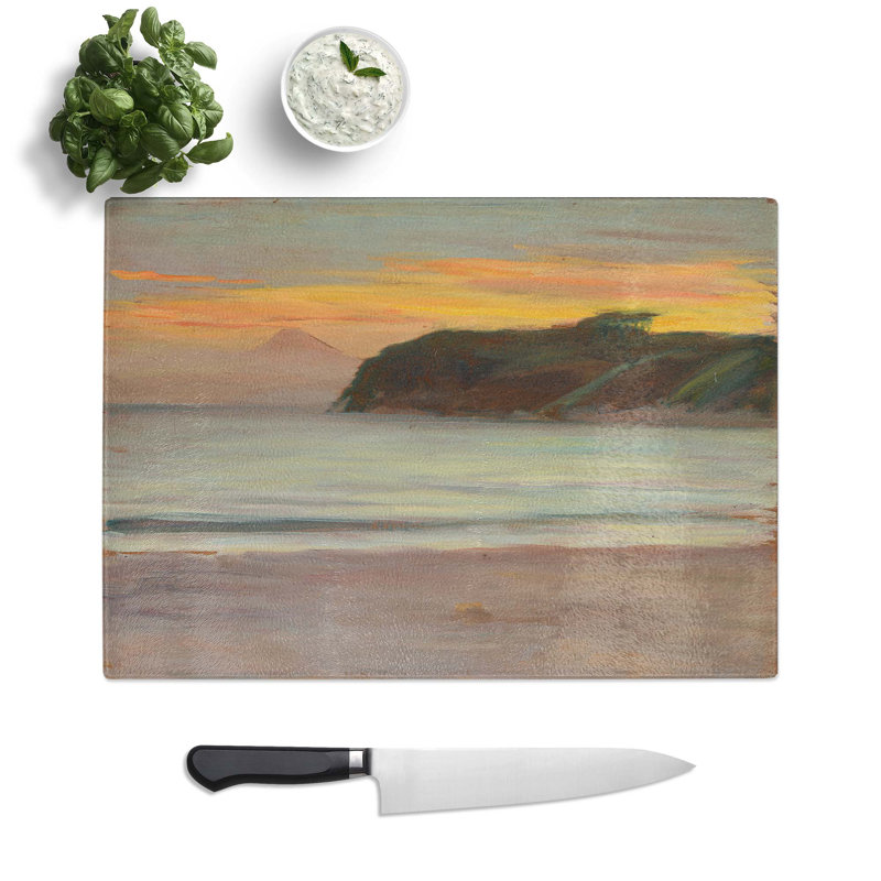 Glass Mount Fuji by Kuroda Seiki Chopping Board, 28.5 cm W x 20 cm L