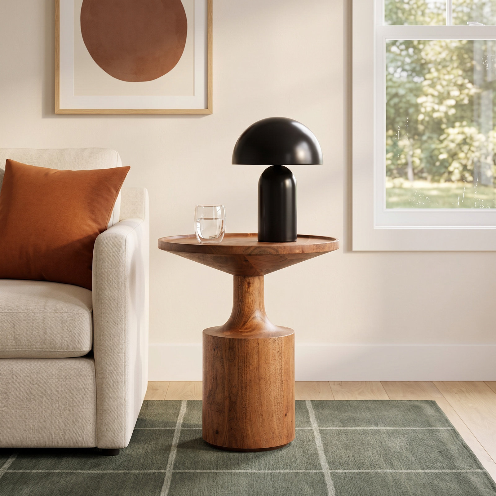 Turn Solid Wood Single End Table
