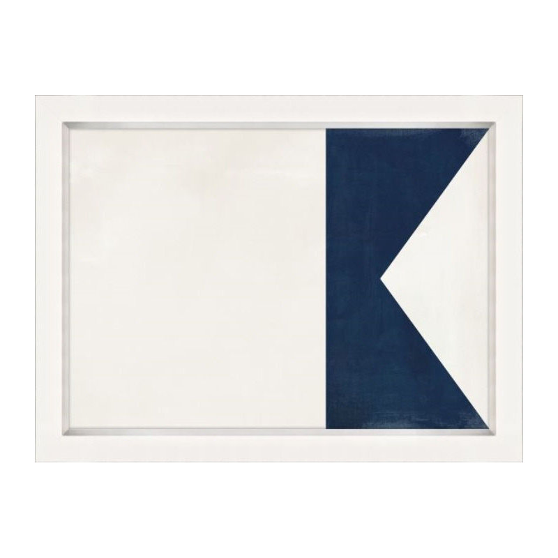 Nautical Flag III Print by Barclay Butera, Glass Coat, 24" H x 32" W x 1.5" D