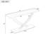 Console Mirod de 57 po avec pieds croisés, fabrication robuste et espace-1323047124
