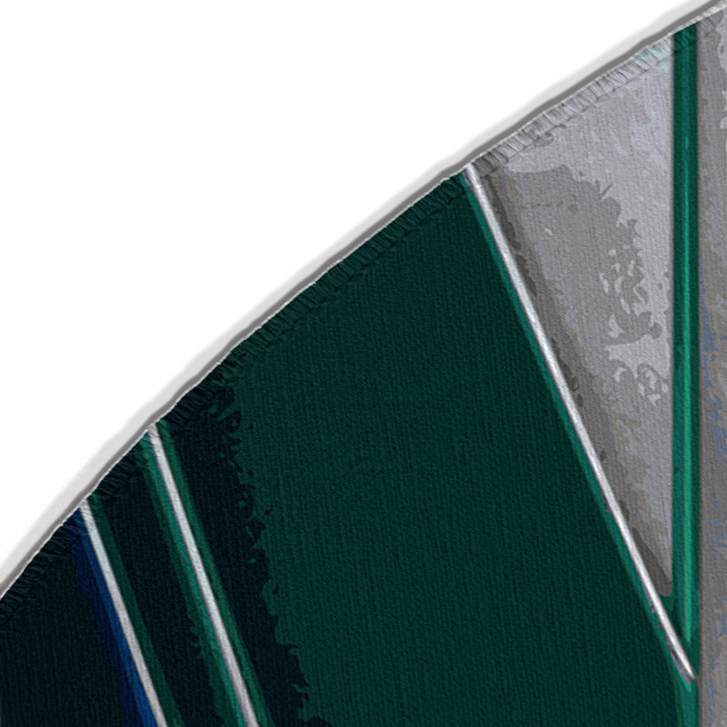Lunar Fragment Indoor And Outdoor Area Rug, Round 5'