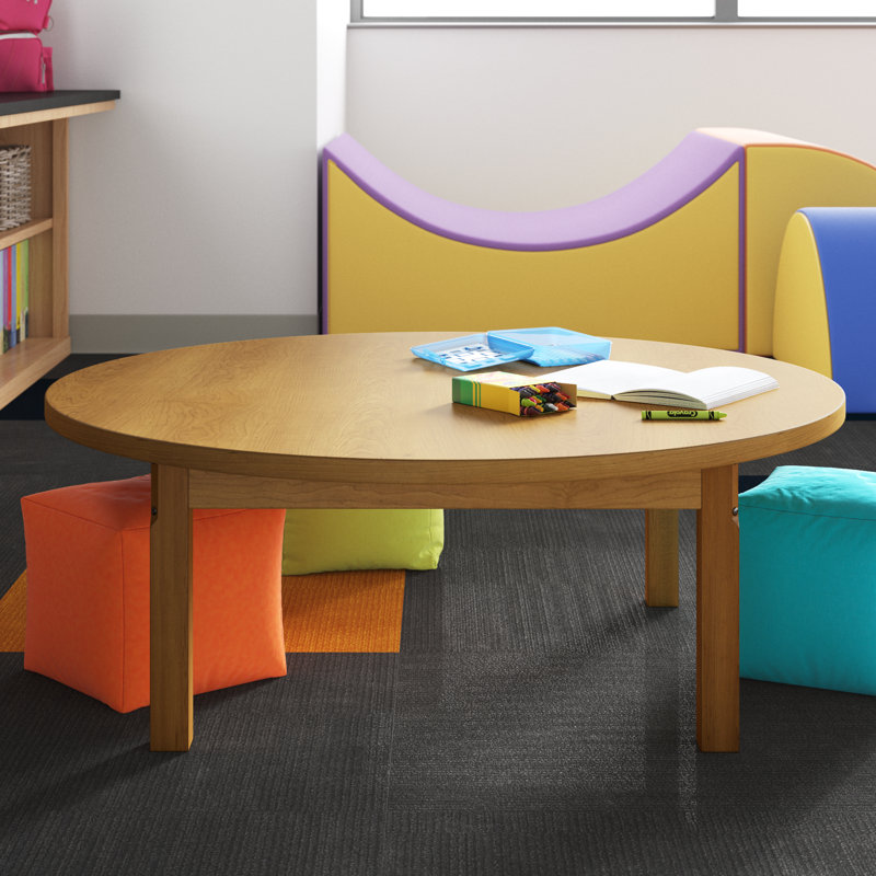Table d'activité circulaire en stratifié haute pression, H 15 po x l 42 po x P 42 po