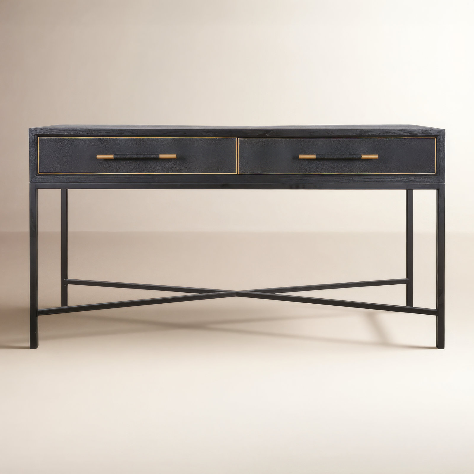 Meera 59" Console Table, Black, Black