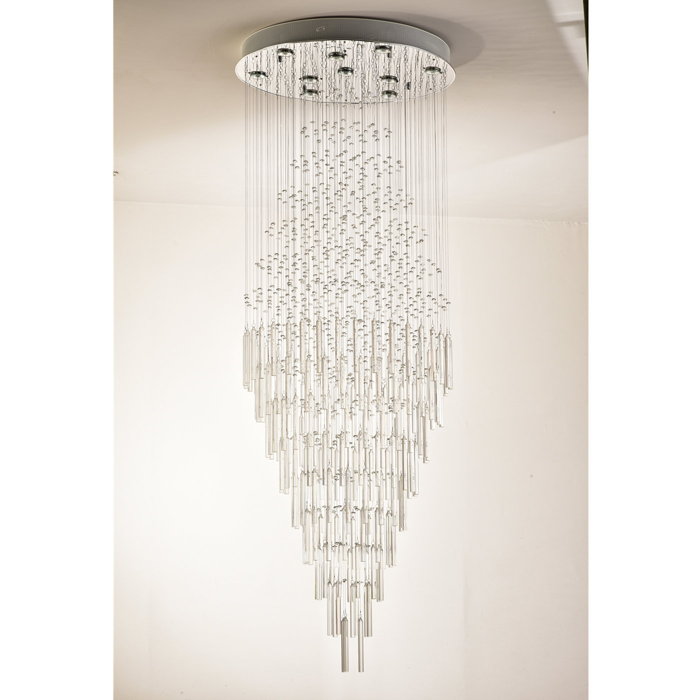 Kenzo 10 - Light Dimmable Tiered Chandelier