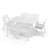 Claudi Rectangular 7 - Piece 6 - Person 149.5Cm L Outdoor Table Set-1465475859