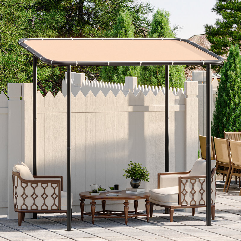 8 pi L 5 pi. Pergola en métal avec auvent, 8 pi L 5 pi. D