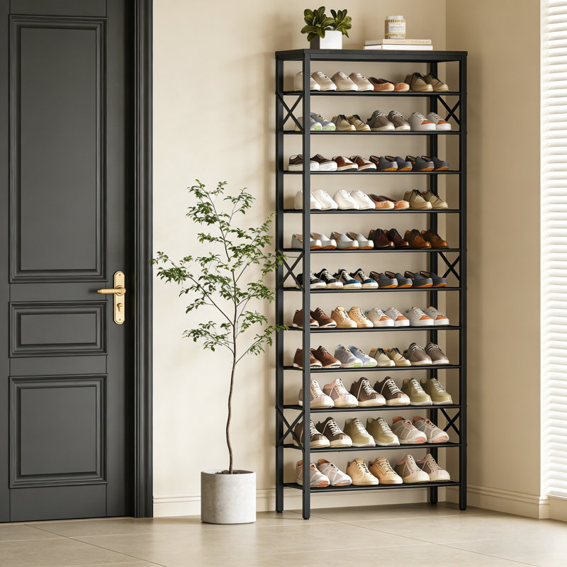 Range-chaussures de grande capacité de style industriel