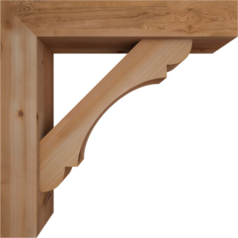 Olympic Block Offset Brace Bracket, 36 x 36, 7 1/2"W Western Red Cedar (Smooth)